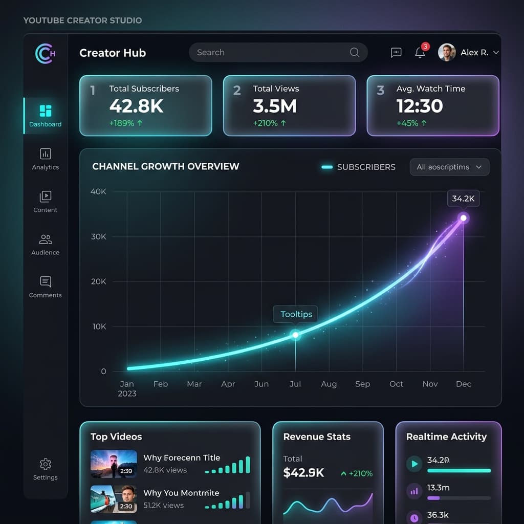 YouTube Growth Analytics Dashboard