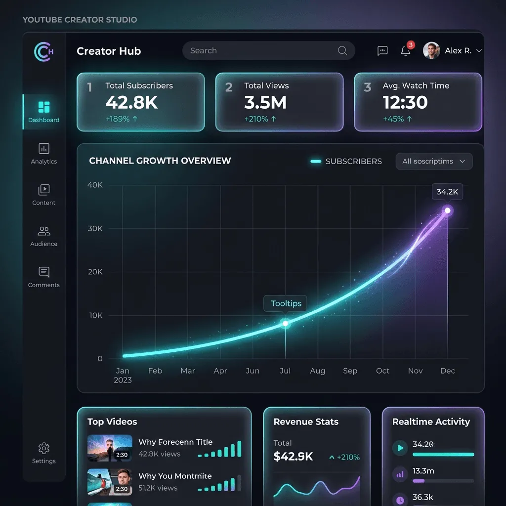 YouTube Growth Analytics Dashboard